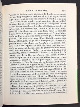 L'etat sauvage, inscribed copy
