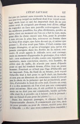 L'etat sauvage, inscribed copy