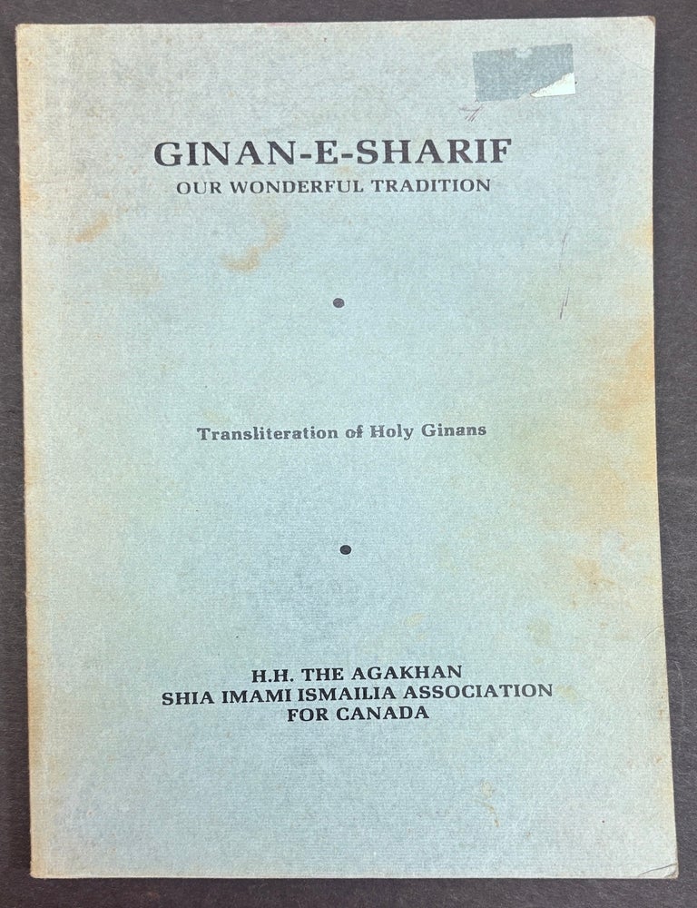 Item #h46178 Ginan-E-Sharif, Our Wonderful Trandition, Transliteration of Holy Ginans