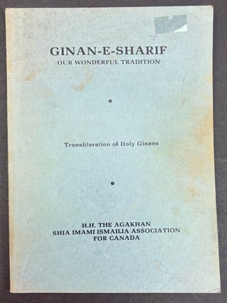 Item #h46178 Ginan-E-Sharif, Our Wonderful Trandition, Transliteration of Holy Ginans