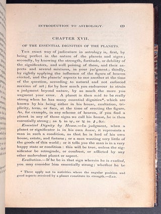 An Introduction to Astrology (1835) being the whole of that celebrated Author's rules for the practice of horary astrology, divested of the superstitions of the 17th century: to which are added numerous emendations, adapted to the improved state of the science in the present day by Zadkiel