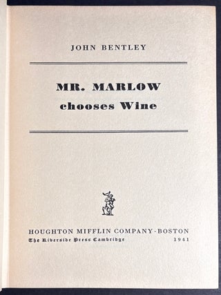 Mr. Marlow Chooses Wine