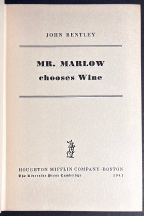 Mr. Marlow Chooses Wine