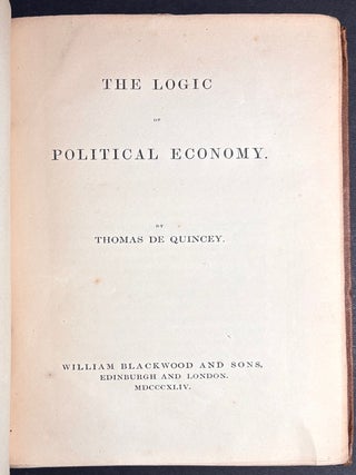 The Logic of Political Economy (1844)
