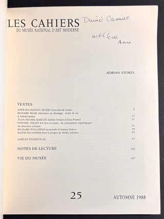 Les Cahiers du Musee National D'Art Moderne: Adrian Stokes; no. 25, Automne 1988