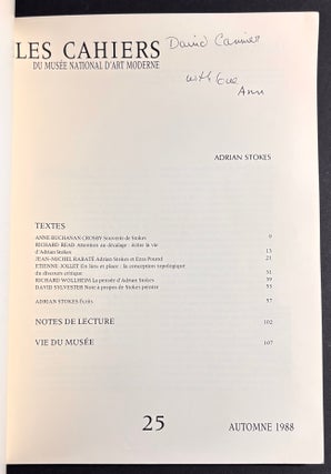 Les Cahiers du Musee National D'Art Moderne: Adrian Stokes; no. 25, Automne 1988