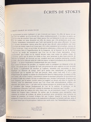 Les Cahiers du Musee National D'Art Moderne: Adrian Stokes; no. 25, Automne 1988