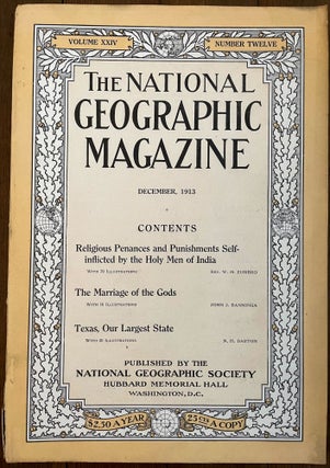 Item #mag168 The National Geographic Magazine, Volume XXIV No. 12, December 1913. John J....