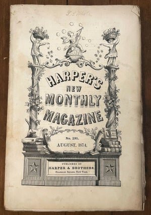 Item #mag92 Harper's New Monthly Magazine, No 291, August 1874. Lyman Abbott James De Mille,...