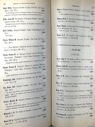 Writings on Pennsylvania History, A Bibliography; A List of Secondary Materials Compiled under the Auspices of the Pennsylvania Historical Association