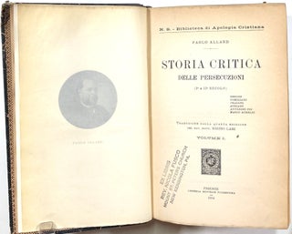 Storia Critica Delle Persecuzioni, 2 Vols.