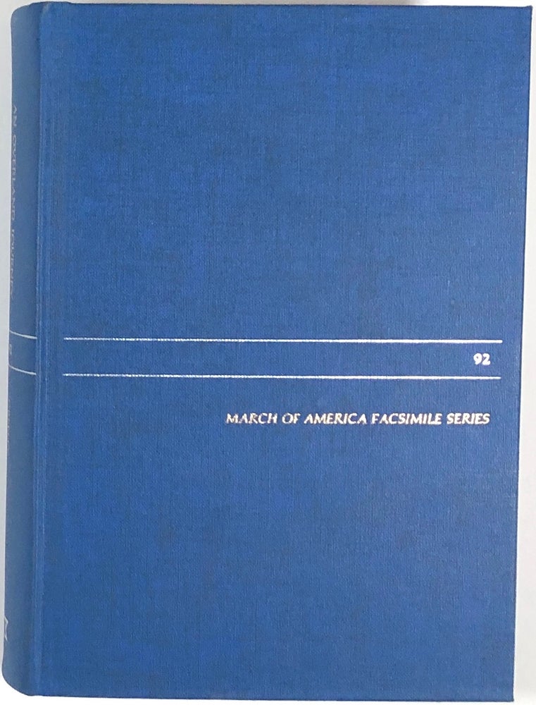 Item #s00010371 An Overland Journey; March of America Facsimile Series, Number 92. Horace Greeley.