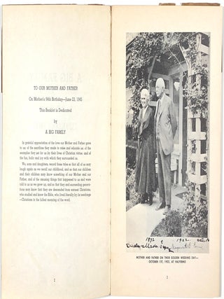 A Big Family; Being a collection of tales, anecdotes, and sketches concerning the ancestry, the upbringing, the education, and the diversions of the family of Cadwallader Evans and Margaret Brown Evans, as they grew up in Pittsburgh in the decades following 1872.