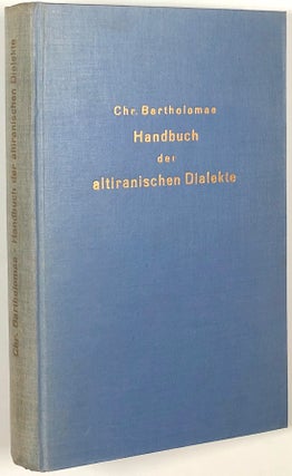 Item #s00011220 Handbuch der Altiranischen Dialekte; (Kurzgefasste vergleichende Grammatik,...