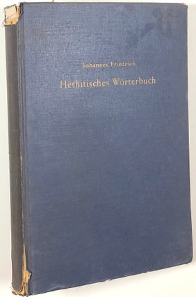 Item #s00011233 Hethitisches Worterbuch; Kurzgefasste kritische Sammlung der Deutungen...