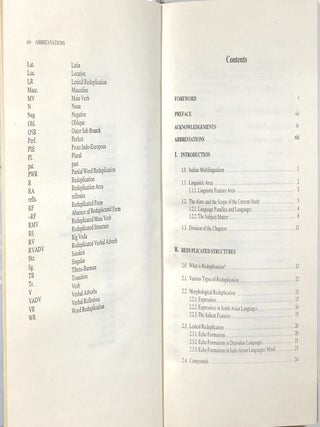 Reduplication in South Asian Languages: An Areal, Typological and Historical Study