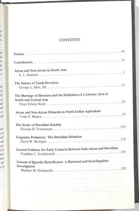 Aryan and Non-Aryan in India; Michigan Papers on South and Southeast Asia, Number 14