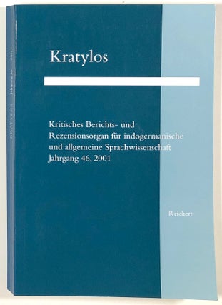 Item #s00011347 Kratylos, Kritisches Berichts- und Rezensionsorgan fur Inogermanische und...