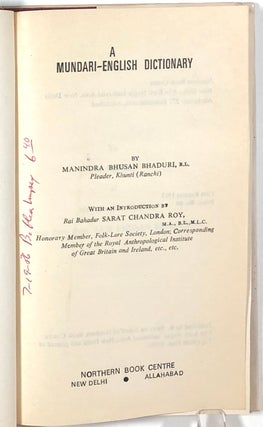 A Mundari-English Dictionary