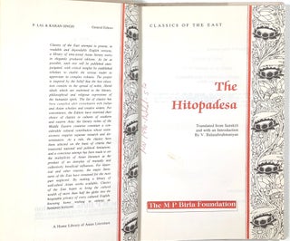 The Hitopadesa; The Ancient Manual of the Art of Management; Classics of the East