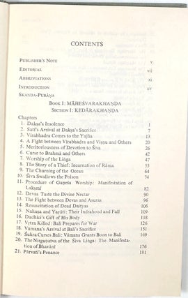 The Skanda - Purana, Part I; Ancient Indian Tradition & Mythology Vol. 49