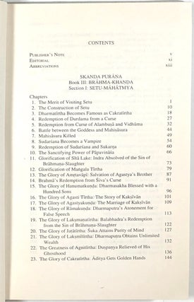 The Skanda - Purana, Part VIII; Ancient Indian Tradition & Mythology Vol. 56