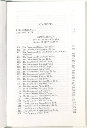 The Skanda - Purana, Part XV; Ancient Indian Tradition & Mythology Vol. 63