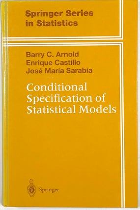 Item #s00012277 Conditional Specification of Statistical Models; Springer Series in Statistics....