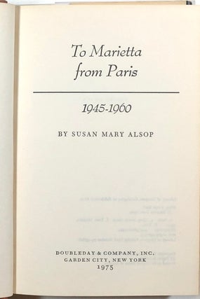 To Marietta From Paris, 1945-1960