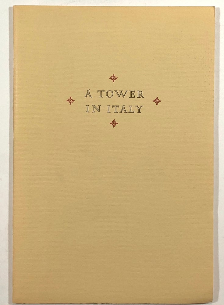 Item #s00012722 A Tower in Italy, A Legend: Being a Romantic Play in One Act. Lascelles Abercrombie.