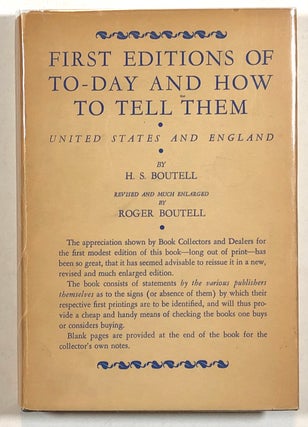 Item #s00012834 First Editions of To-Day and How to Tell Them; United States and England. H. S....
