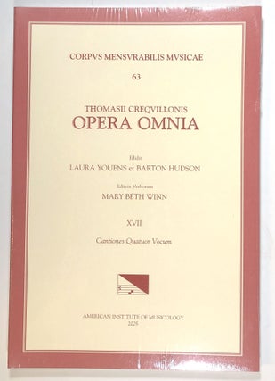 Item #s00013913 Thomas Crecquillon, Collected Works Volume XVII: Cantiones Quatuor Vocum;...