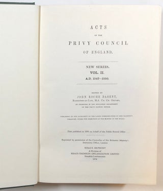 Acts of the Privy Council of England., New Series., Vol. II., A.D. 1547-1550