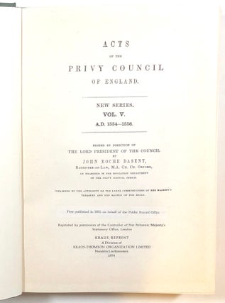 Acts of the Privy Council of England., New Series., Vol. V., A.D. 1554-1556