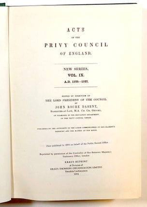 Acts of the Privy Council of England., New Series., Vol. IX., A.D. 1575-1577