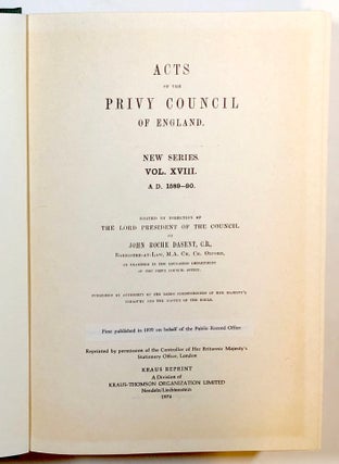 Acts of the Privy Council of England., New Series., Vol. XVIII., A.D. 1589-90