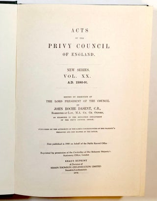 Acts of the Privy Council of England., New Series., Vol. XX., A.D. 1590-91