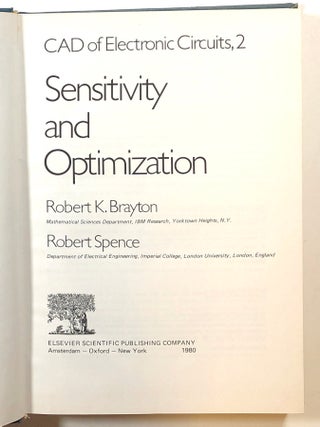 Sensitivity and Optimization; CAD of Electronic Circuits, 2