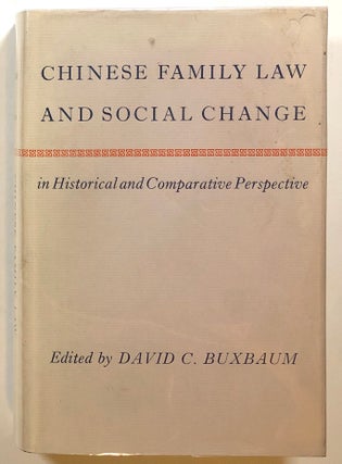 Item #s00014712 Chinese Family Law and Social Change in Historical and Comparative Perspective....