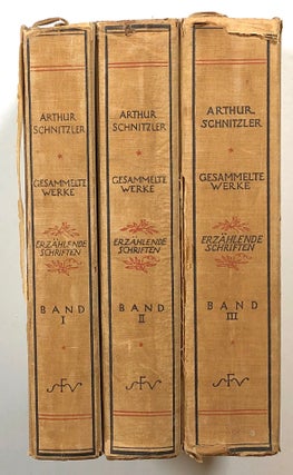 Item #s00014956 Erzahlende Schriften von Arthur Schnitzler in drei Banden; 3 vols.--Erster Band:...