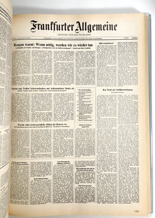Die Erste Seite, Das Politische Weltgeschehen auf der Titelseite der Frankfurter Allgemeinen Zeitung, vom November 1949 bis zum 21. Dezember 1990; Band III 1981-1990