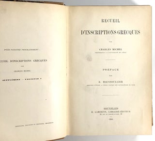 Recueil D'Inscriptions Grecques + Supplement