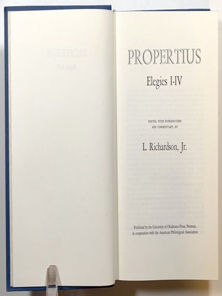 Propertius: Elegies I-IV