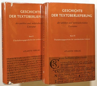 Item #s00018231 Geschichte der Textuberlieferung der antiken und der mittelalterlichen Literatur,...