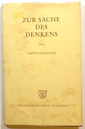 Item #s00018294 Zur Sache des Denkens. Martin Heidegger
