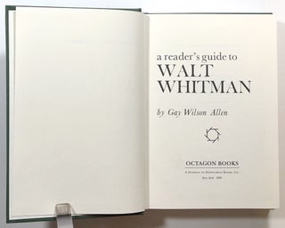 A Reader's Guide to Walt Whitman