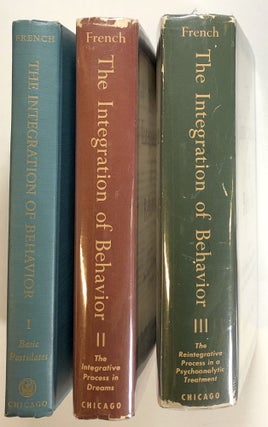 Item #s00019657 The Integration of Behavior, 3 vols.--Volume I: Basic Postulates, Volume II: The...