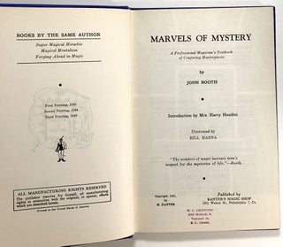 Marvels of Mystery: A Professional Magicician's Textbook of Conjuring Masterpieces
