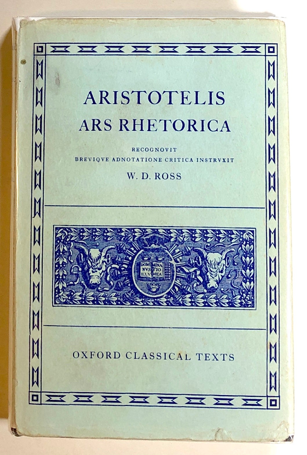 Aristotelis: Ars Rhetorica; Recognovit brevique adnotatione critica  instruxit W. D. Ross; Oxford Classical Texts by W. D. Ross, Aristotelis,  Aristotle 