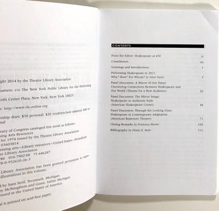 Holding Up the Mirror: Authenticity and Adaptation in Shakespeare Today; Performing Arts Resources, Vol. 30